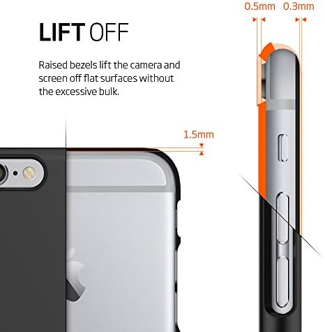 iPhone 6s Kılıfı, Spigen [İnce Uyum] Tam Uyum [Siyah] iPhone 6s (2015) / iPhone 6 (2014) için Premium Mat Kaplama