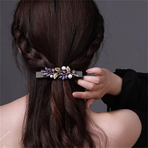 HNBBF saç tokası üst Klip Geri Kafa Kaşık Kadın Saç Kartı Mizaç saç aksesuarları Kafa Çiçek Headdress (Renk: D, Boyut: