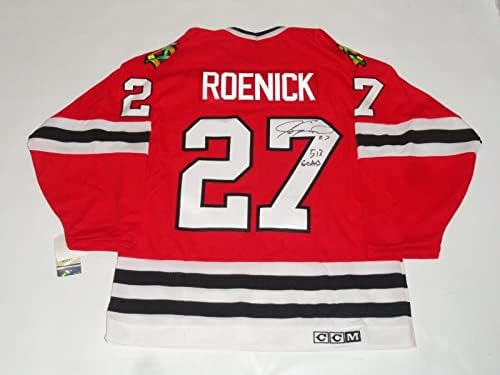 Jeremy Roenick İmzalı Ccm Blackhawks 1992 Stanley Kupası Forması Lisanslı Jsa Coa İmzalı NHL Formaları