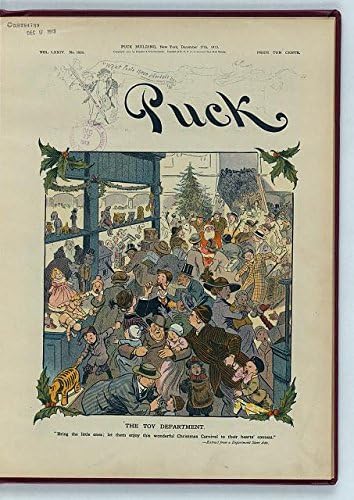 HistoricalFindings Fotoğraf: Puck Fotoğrafı, Oyuncak Bölümü, 1913, Glackens, Noel Baba, Noel, Oyuncaklar