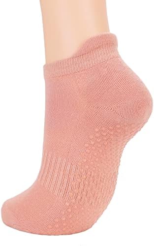 Pilates çorabı Kadınlar için Kaymaz Yoga Ayak Bileği Çorap Sapları ile Bayan Hastane Terlik Çorap Koşu varis çorabı