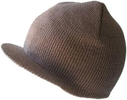 Yeni Manşetsiz Kahverengi Bere Siperliği Kafatası Kap şapka