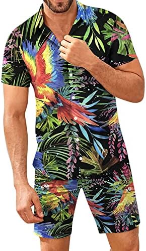 Xiloccer Hawaii Kıyafetleri erkek eşofman Erkek 2 Parça Kıyafet Yaz Rahat Moda T Shirt ve şort takımı Plaj Eşofman