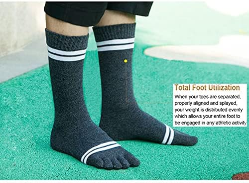 Ayak Çorap Pamuk Ekip Beş Parmak Çorap Koşu Atletik Erkekler Kadınlar için 5 Paket