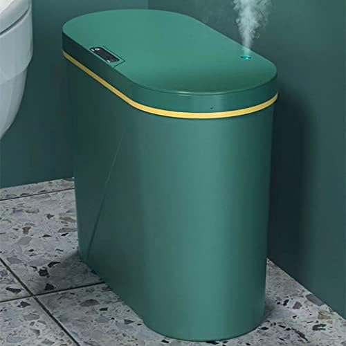 LIUZH Akıllı İndüksiyon Çöp Şarj Edilebilir Aromaterapi Çöp Depolama Kovası Mutfak Banyo Otomatik Çöp (Renk: Yeşil,