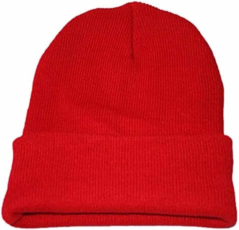 Unisex Kaflı Bere Hip Hop Şapka Konfor Düz Renk Kafatası Bere Kapaklar Baggy Örme Hımbıl Kapaklar Erkekler ve Kadınlar
