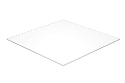 Falken Tasarım Akrilik Pleksiglas Levha, Beyaz Opak (3015), 10 x 12 x 1/8