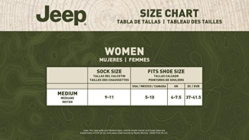 Jeep Kadın Yün Karışımı İz Mürettebat Çorapları - 2 Çift Paket-Nefes Alabilen Yastıklı Konfor