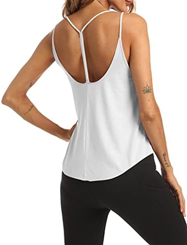 Yeeyotoz Bayan Aç Geri Egzersiz Üstleri Yaz Yoga Gömlek Gevşek Atletik Tankı Üstleri Backless koşu giysisi