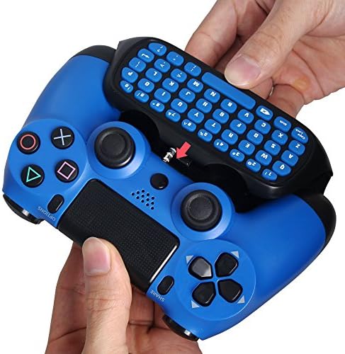 Megadream PS4 Denetleyici Klavye, 2.4 G Kablosuz Çevrimiçi Oyun Canlı Gamepad Mesaj Chatpad Desteği Şarj ve Oynatma