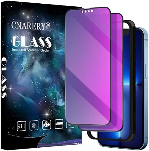 Cnarery[2 Paket] [Tam Kapsama] Mor Gizlilik Ekran Koruyucu için iPhone 13 Pro Max (6.7 inç), [Kolay Kurulum Kiti]