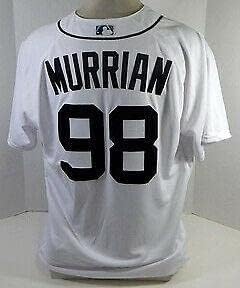 2018 Detroit Tigers John Murrian 98 Oyun Kullanılmış Beyaz Forma 48 DP20787 - Oyun Kullanılmış MLB Formaları