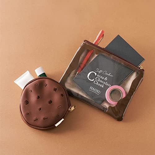 Yaratıcı çikolatalı kurabiye Kozmetik Seyahat Çantaları Çanta, kılıf çanta makyaj çantası Fermuarlı Makyaj çantası-2