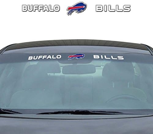 FANMATS 61464 Buffalo Bills Güneş Şerit Ön Cam Çıkartması 3.25 inç. x 34 inç.