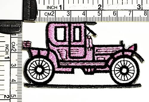 Kleenplus 3 adet. Antika Araba Karikatür Dikmek Demir on Patch İşlemeli Aplike Zanaat El Yapımı Elbise Elbise Bitki