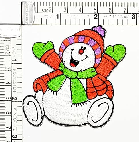 Kleenplus Mutlu Kardan Adam X'mas Noel Karikatür Dikmek Demir on Patch İşlemeli Aplike Zanaat El Yapımı Elbise Elbise