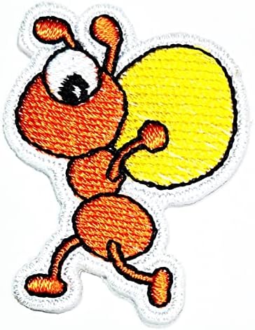 Kleenplus Mini Turuncu Karınca Sevimli Böcek Çalışkan Yama Çizgi Roman Çocuklar Karikatür Yamalar İşlemeli Yamalar