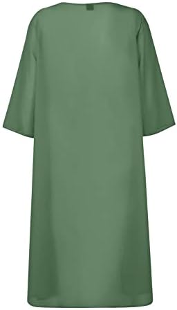 Elbiseler Kadınlar için 2023 Gevşek Ekip Boyun Şifon Çiçek Baskılı Midi Sundress 2 Parça Kokteyl Ceket Elbise Seti