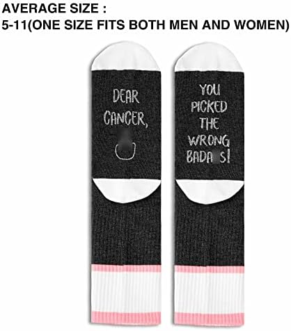 GOTAHAU Kadınlar İçin Meme Kanseri Hediyeleri, Meme Kanseri Çorapları(1 Çift), Hayatta Kalanlar veya Kemo Hastaları