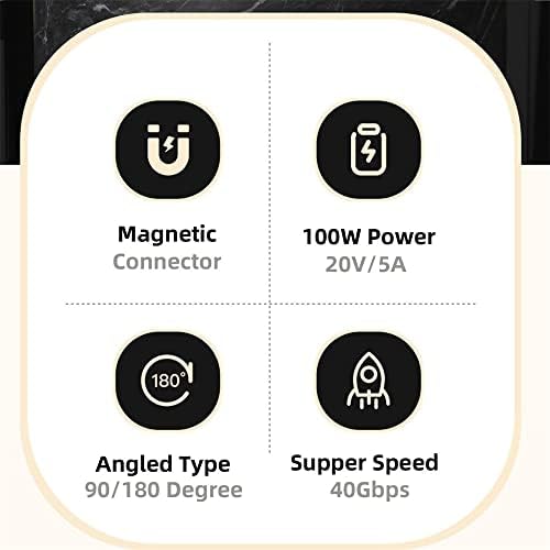 xıwaı 40Gbps USB4 Tip C Erkek Kadın 90 Derece Sol Sağ Açılı Adaptör Manyetik Konnektör Dizüstü Telefon için 100W Güç