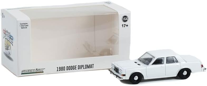Greenlight 43006-N Sıcak Takip 1980-89 Dodge Diplomat Polis Beyaz (Hobi Özel) 1/64 Ölçekli