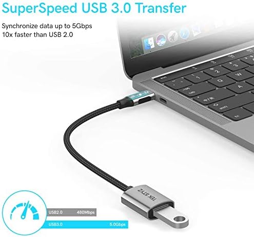 Tek Styz USB-C USB 3.0 Adaptörü Çalışır Motorola Kenar + OTG Tipi-C / PD Erkek USB 3.0 Dişi Dönüştürücü. (5Gbps)