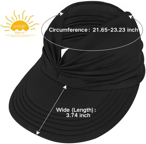 Kadınlar için güneş şapkaları UV Koruma Güneşlik Geniş Kenarlı yazlık şapkalar At Kuyruğu ile