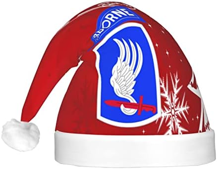 Ordu 173rd Havadan Tugay Komik Yetişkinler Peluş Santa Şapka Light Up Noel Şapka Kadınlar ve Erkekler İçin Noel Tatil