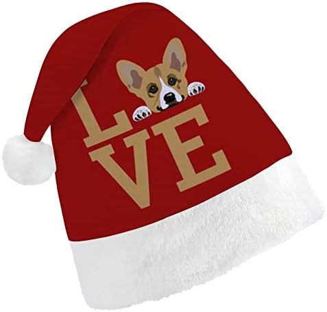 Aşk Galce Corgi Noel şapka toplu yetişkin şapka Noel şapka tatil Noel parti malzemeleri için