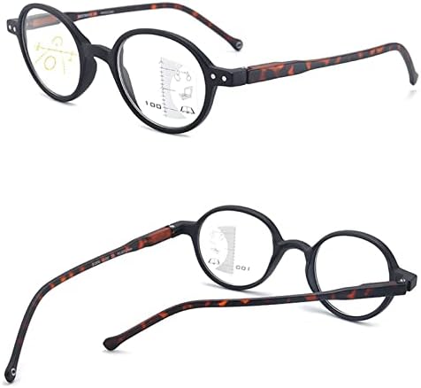 Ilerici Multifocus okuma gözlüğü mavi ışık engelleme multifokal bilgisayar okuyucular, kadın erkek gözlük (Renk: Siyah