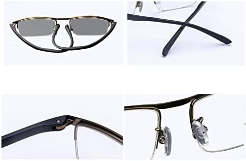 Ilerici multifokal okuma gözlüğü mavi ışık engelleme bahar menteşe bilgisayar okuyucular kadın erkek gözlük (Renk: