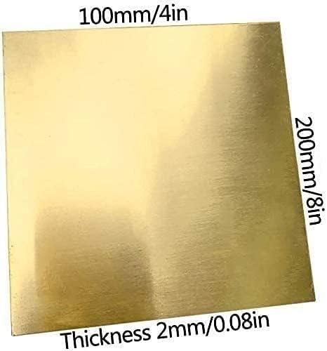 NIANXINN Metal Bakır folyo Pirinç Levha Uzunluk ve Genişlik Boyutu 4x8 İnç Metal İşleme için çeşitli Özellikler Zanaat