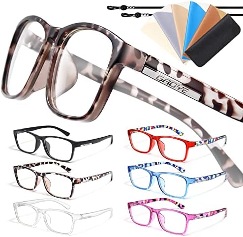 Gaoye 6 paket okuma gözlüğü mavi ışık engelleme kadın erkek, bilgisayar Okuyucular Anti UV parlama gözlük moda çerçeveleri