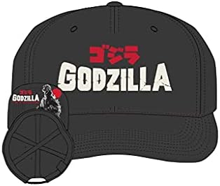 AMERİKAN İĞNE Godzilla Ayarlanabilir Toka Kayış Beyzbol Şapkası, Yeni Raglin Koleksiyonu, Siyah (36670A-GODZİLLA-BLK)