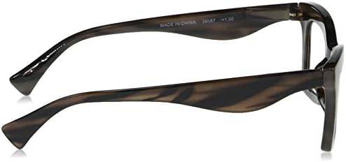 A. J. Morgan Eyewear Conquer-Okuma Gözlüğü Kedi Gözü, Gri Şerit, 50-17-135mm + 1