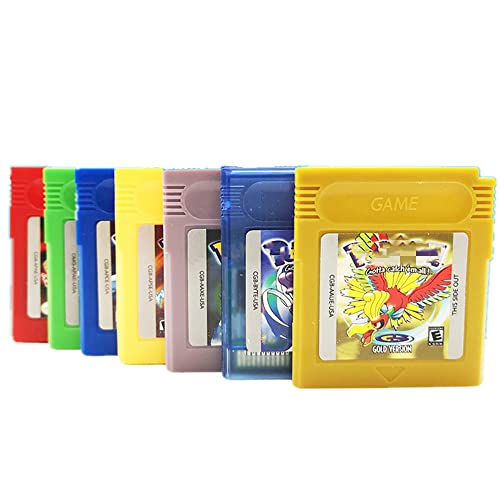 2023 Geliştirilmiş Yıhuohang Gameboy Renkli Oyun Kartuşu Koleksiyonu 7'li Paket (Yeşil, Mavi, Kırmızı, Sarı, Altın,