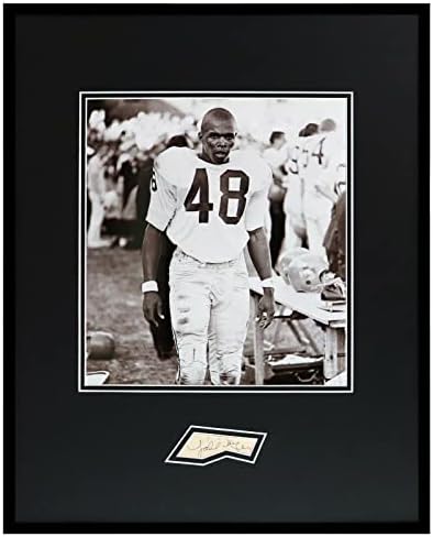 Gale Sayers İmzalı Çerçeveli 16x20 Fotoğraf Posteri Ekran JSA Kansas Ayılar-İmzalı NFL Fotoğrafları