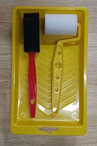 Su Dostu Yağ Yün rulo boya fırçası DIY Çocuk Boyama Aracı Fırça 2 Sünger Rulo Fırça Seti 5 Parçalı Set (Yetişkin Modeli)