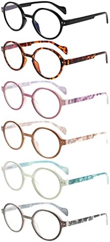 Kerecsen 6 paket okuma gözlüğü Kadın erkek mavi ışık engelleme Moda Bayanlar Okuyucular Bahar Menteşe bilgisayar gözlük
