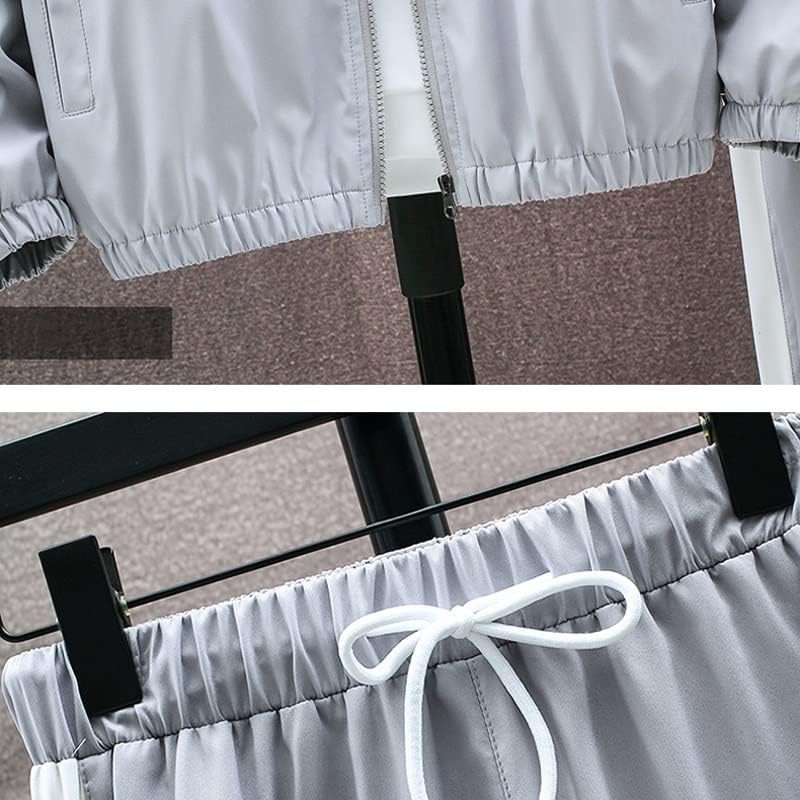 n / a Erkek İki Parçalı Set Spor İlkbahar sonbahar ceketi+Pantolon Rahat spor elbise Giyim (Renk: A, Boyut: XL Kodu)