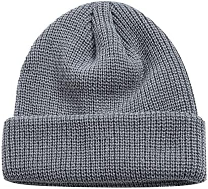 Moda Şapkalar Erkekler ve Kadınlar için Düz Renk Sevimli Tıknaz Kapaklar Örme Süper Yumuşak Gerilebilir Sıcak Kış
