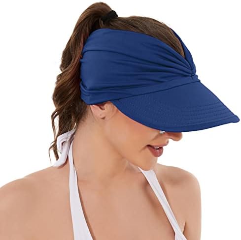 Yaz Plaj Güneşlik At Kuyruğu Şapka Kadınlar için Paketlenebilir güneş şapkaları UV Koruma Spor Katlanabilir Geniş