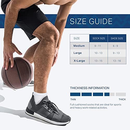 Marino Erkek Performans Ayak Bileği Çorapları-Erkek Atletik Siyah Beyaz Çoraplar-Nem Kontrolü Çoklu Paket