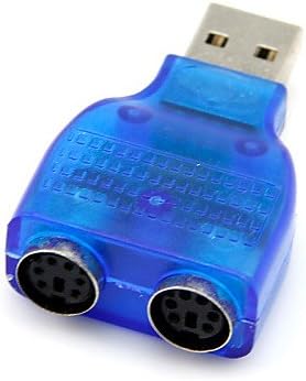 USB 2.0 PS2 PS / 2 Dönüştürücü Adaptör Konektörü PC Fare Klavye Mavi, Mavi