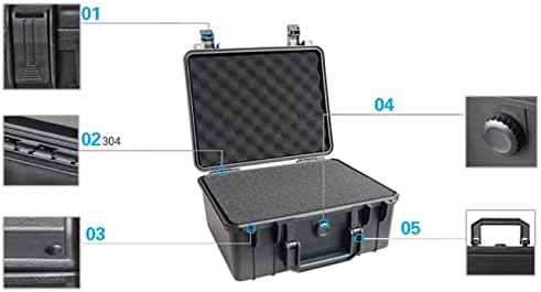 WDBBY Güvenlik Alet alet kutusu ABS plastik saklama kutusu Ekipman alet çantası Açık Bavul İçinde Köpük ile (Renk