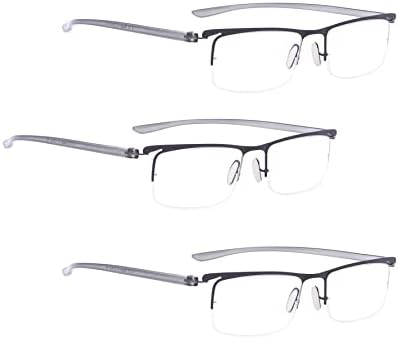 LUR 3 Paket Yarım jant okuma gözlüğü + 6 Paket Klasik okuma gözlüğü (Toplam 9 Çift Okuyucu +4.00)