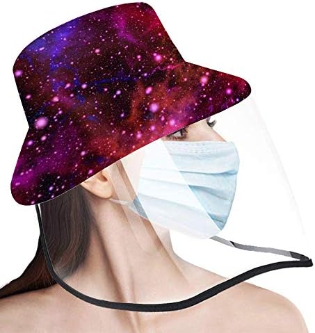 Balıkçı Şapka Siperliği, Renkli Galaxy Bulutsusu koruyucu bone Yaz Moda Katlanabilir Kova Şapka UV Koruma Anti-Tükürük