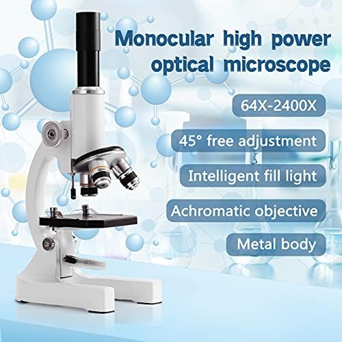 IULJH 64X-2400X Monoküler Optik Mikroskop İlköğretim Okulu Bilim Deneysel Biyoloji Öğretim Dijital Mikroskop