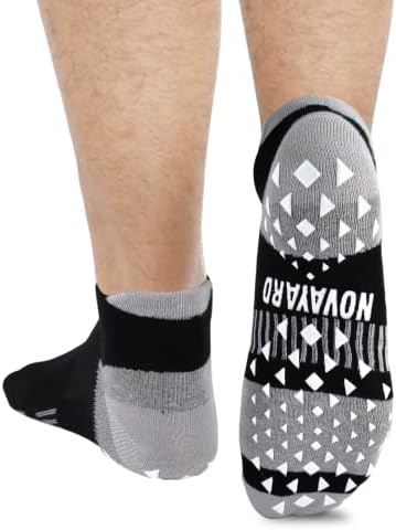 NOVAYARD 6 Pairs Kaymaz Yoga Çorap Pilates Hastane Tutucu Çorap Erkekler Kadınlar