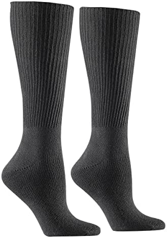 Erkek ve Kadın Siyah Yumuşak Pamuklu Diyabetik Çorap-2'li Paket